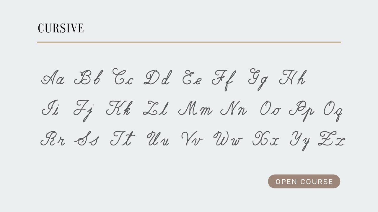 Loops & Tails | Free Penmanship Courses