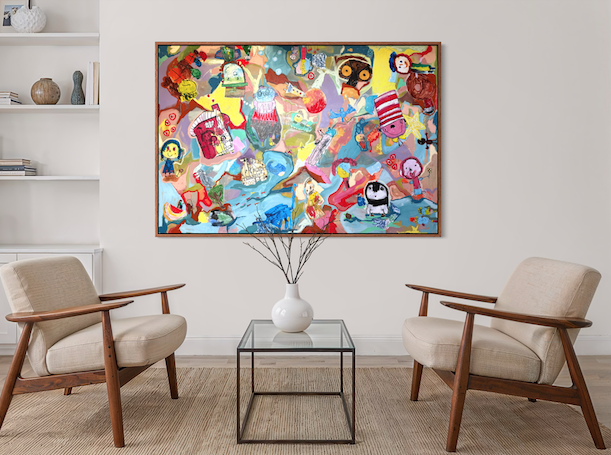 Kids Artwork Made into a Painting.png