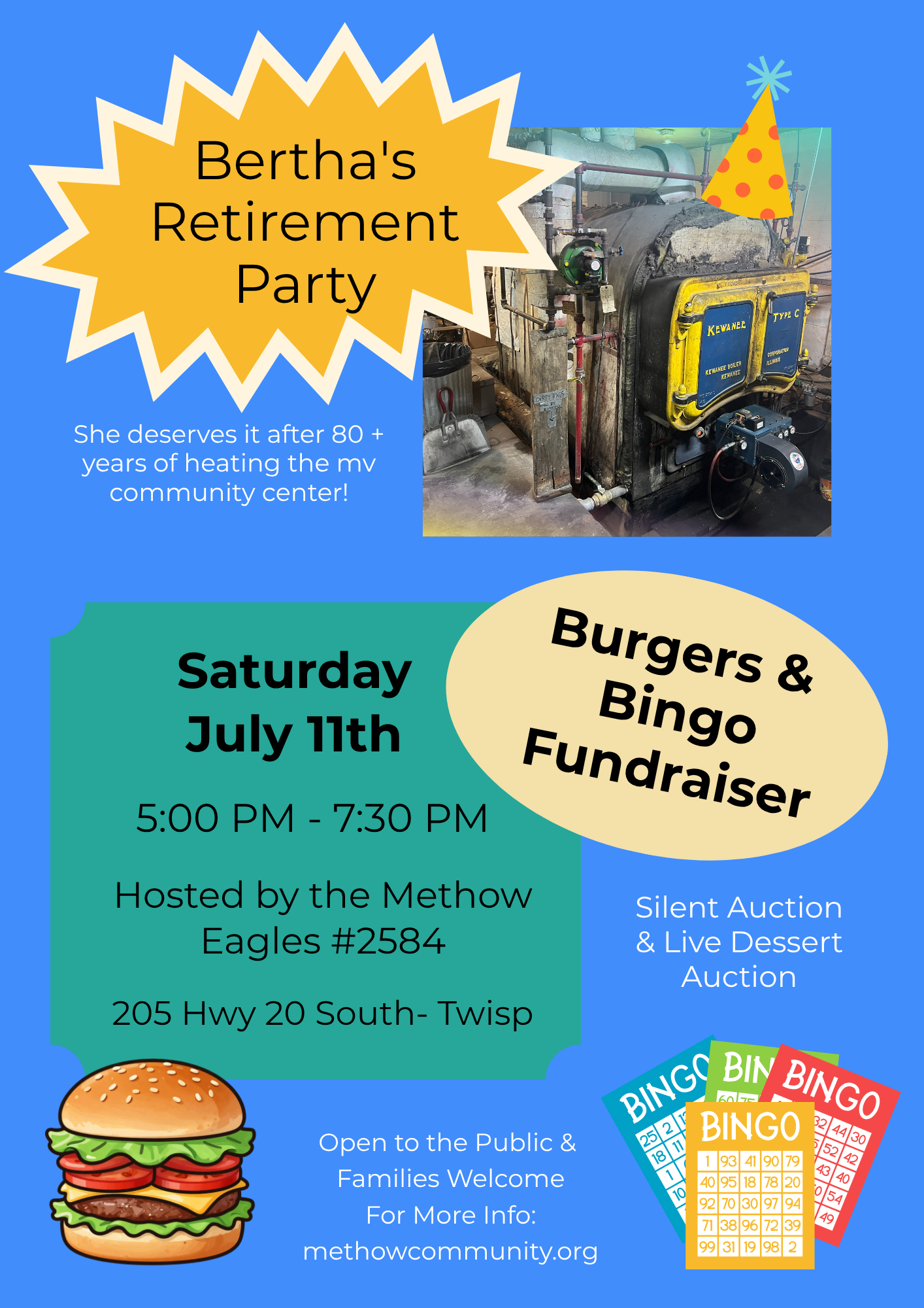 Retirement party for Bertha the Boiler