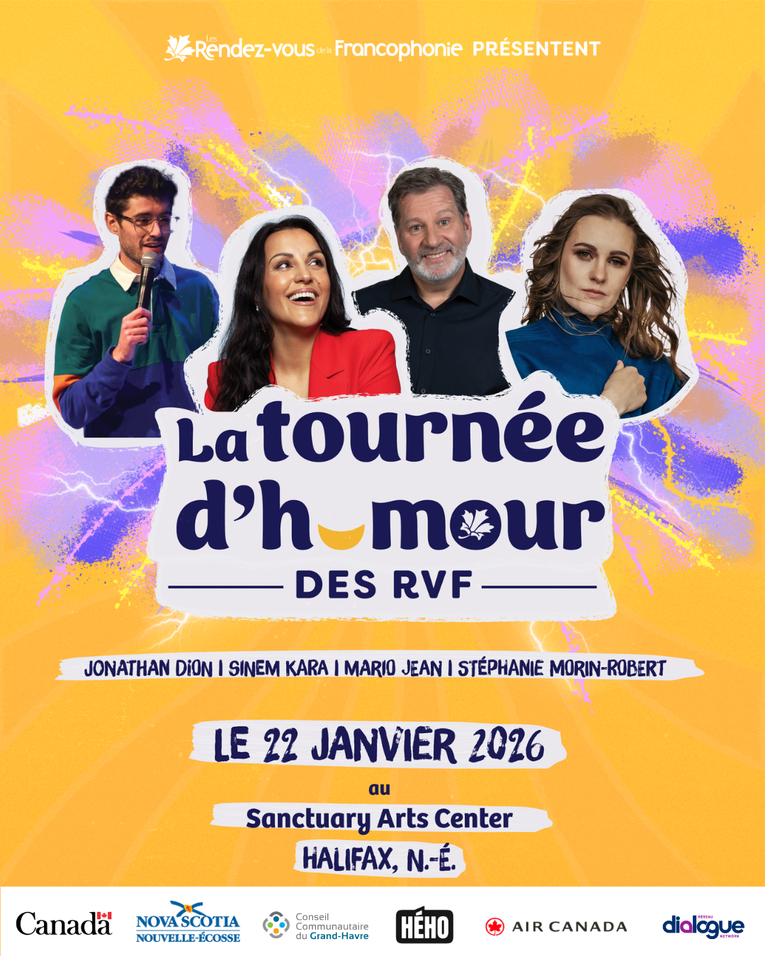 La tournée d’humour des Rendez-vous de la Francophonie à Dartmouth