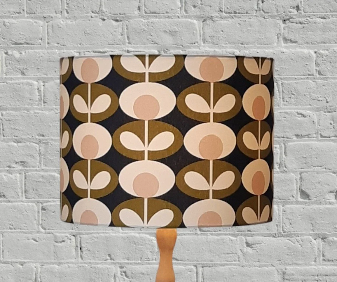 Orla Kiely Olive Oval Flower Lampshade