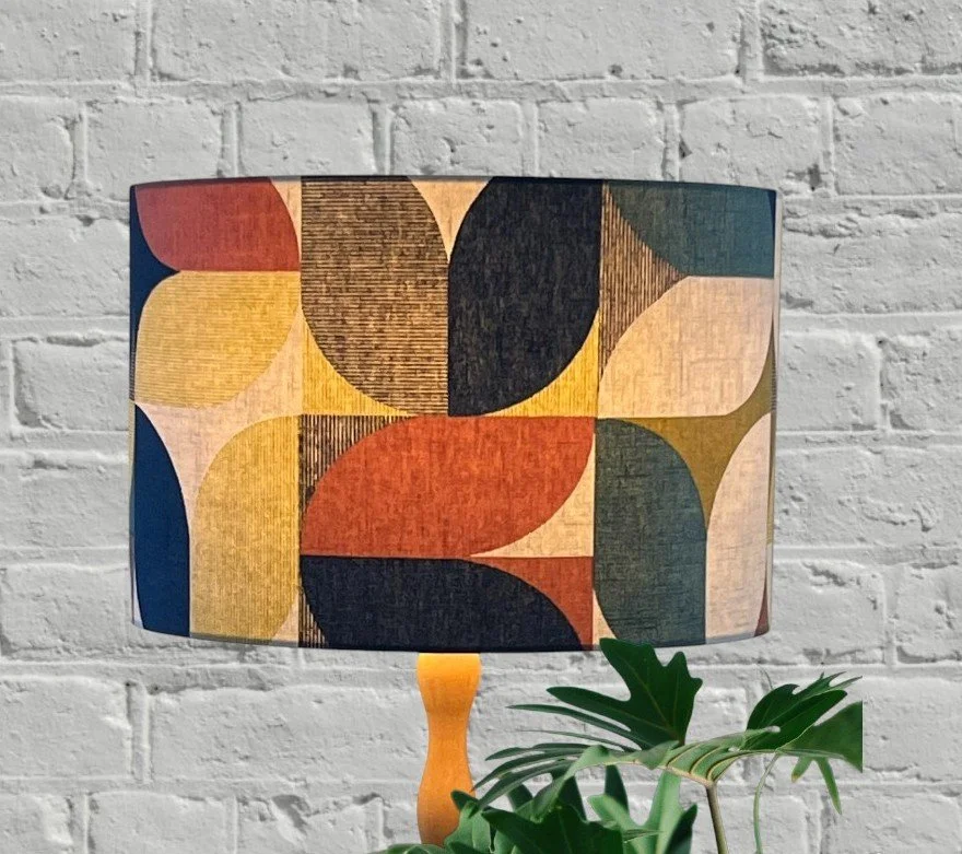 Multi-Coloured Geometric Lampshade