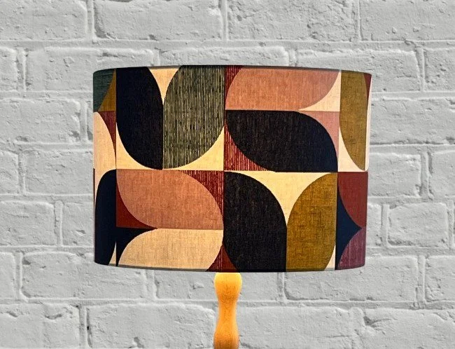 Multi-Coloured Geometric  Lampshade
