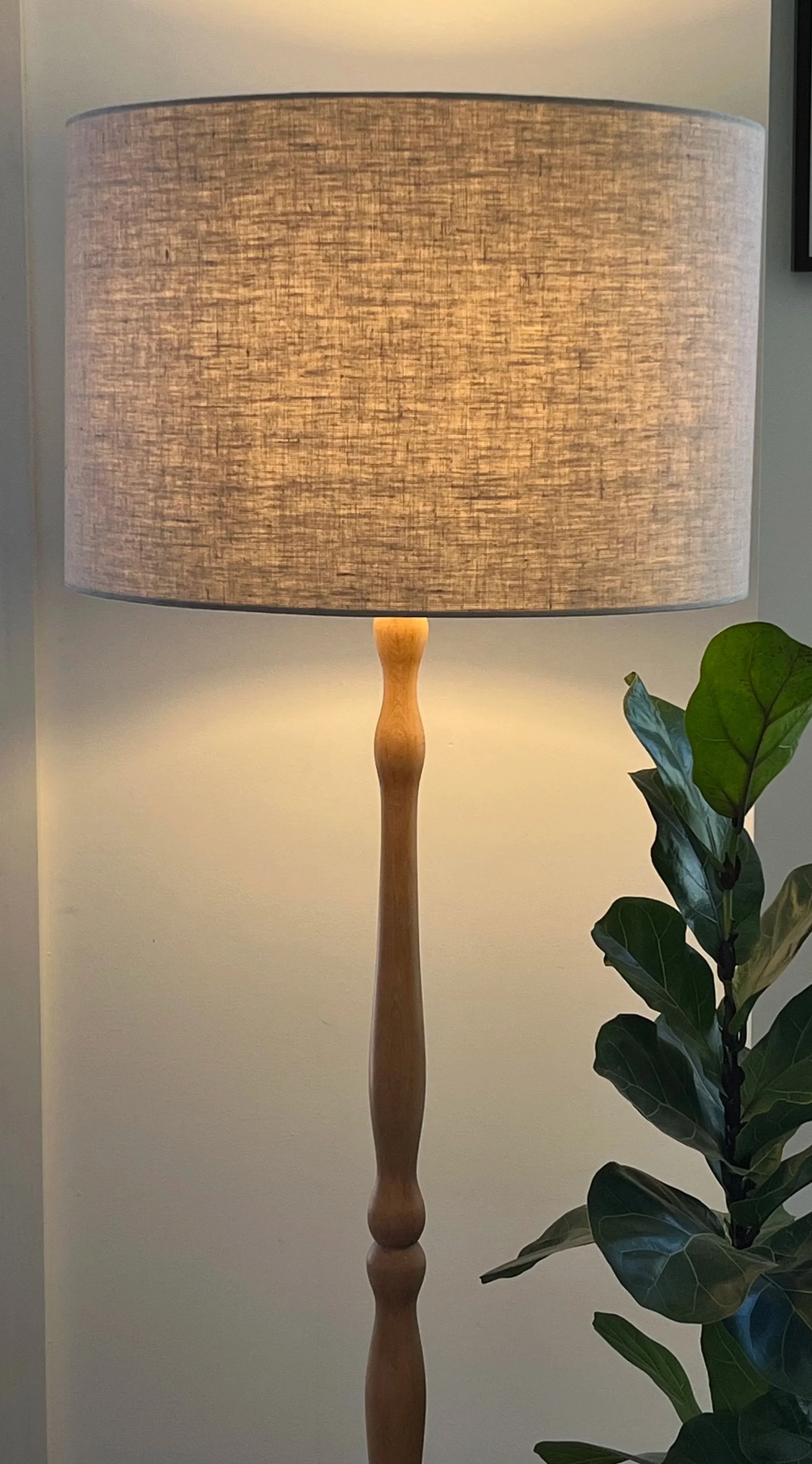 Simple but elegant Flax Linen Lampshade