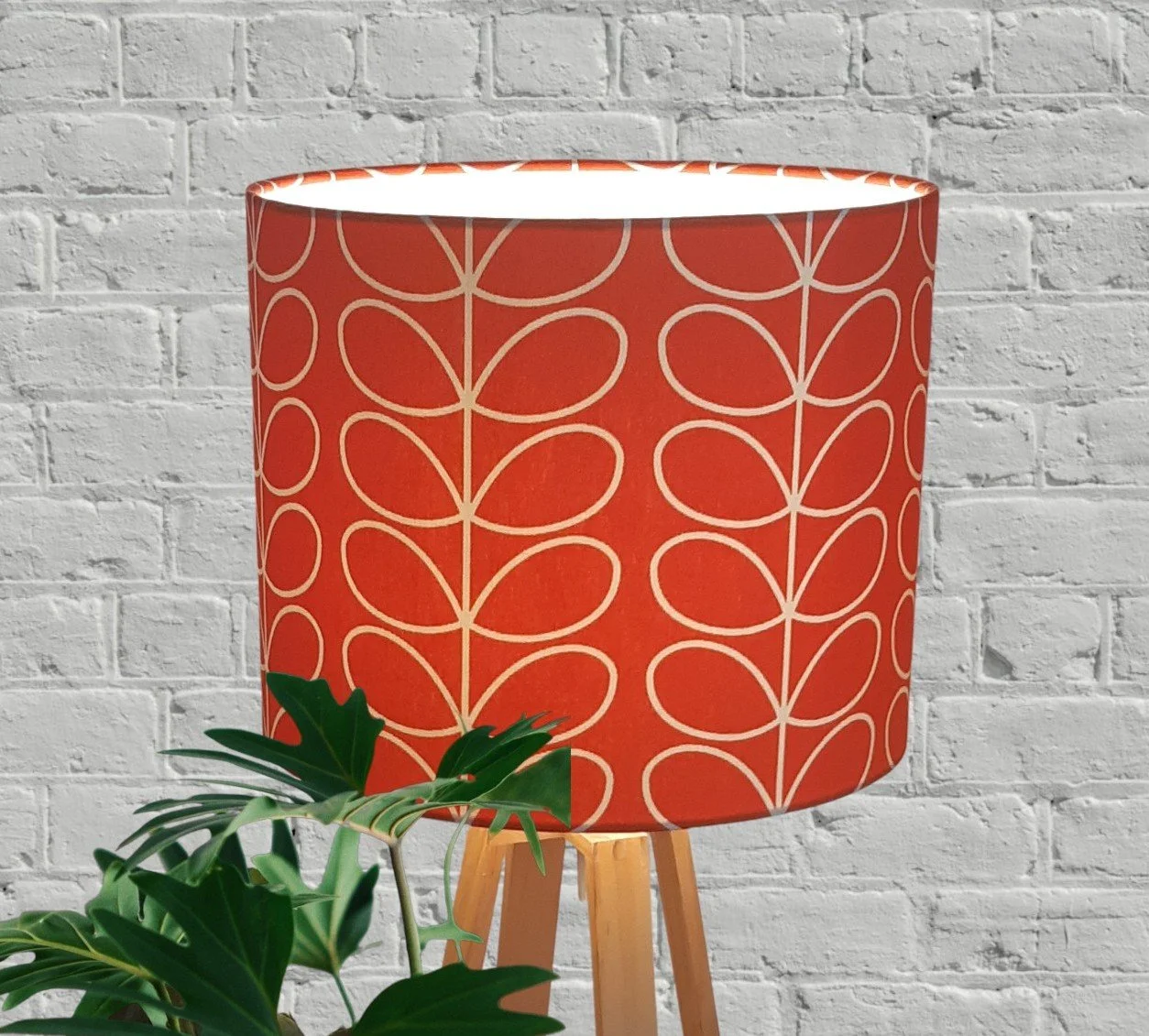 Orla Kiely Red / Orange Stem Lamp Shade