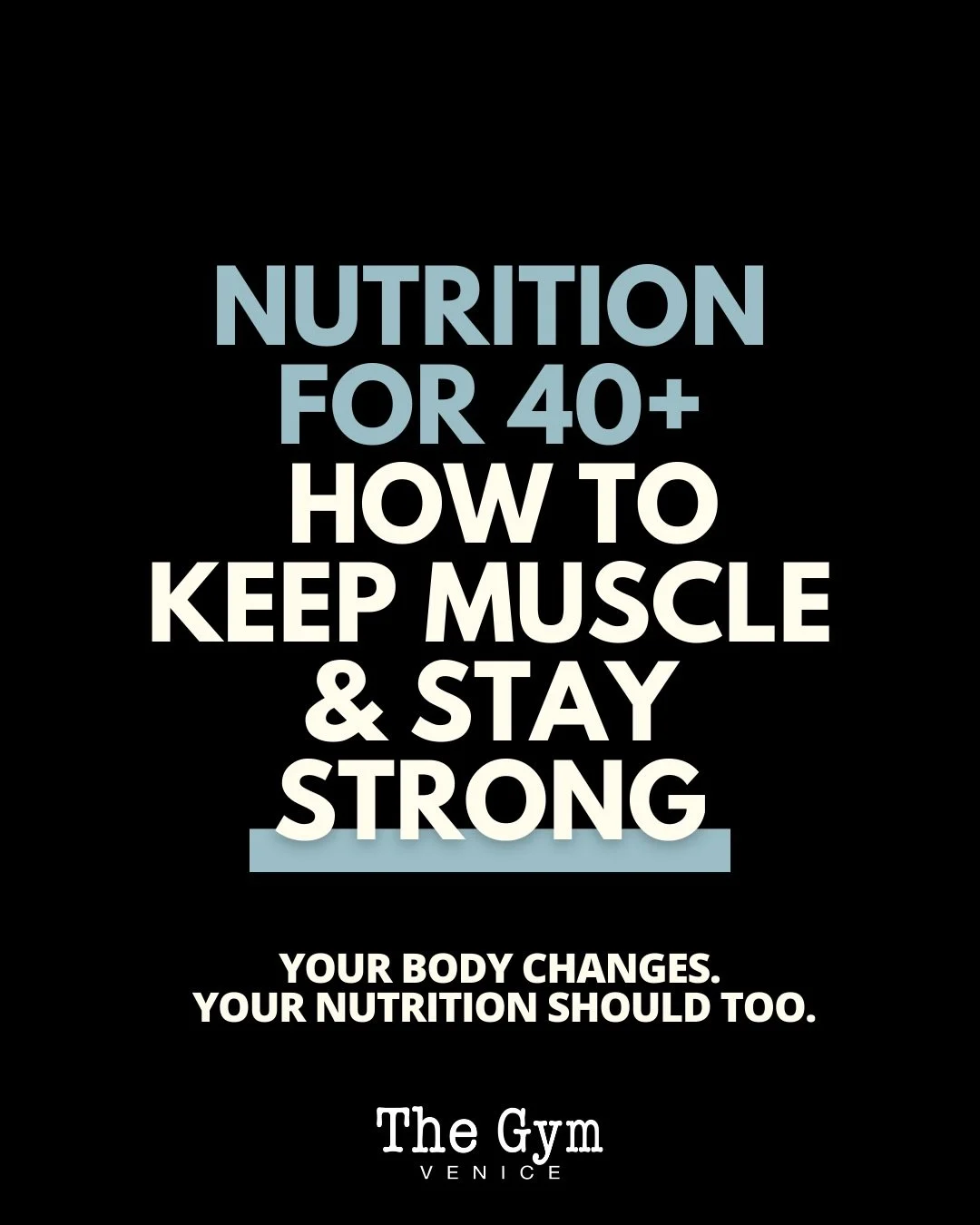Your 40s and beyond can be your strongest years &mdash; if you support your body properly. 💪🏼 

Muscle is the key to energy, metabolism, and long-term health.
 And it starts with what you eat every day.
Small habits make a big difference over time.