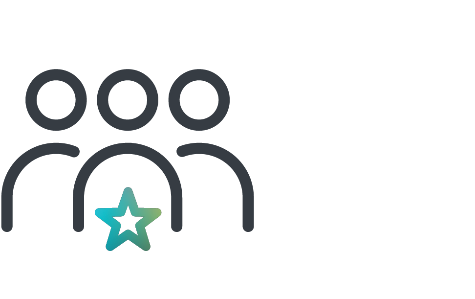 A digital illustration showing a dark gray banner with a light blue star icon and a white check mark, indicating a successful or verified status. The text is in black font.