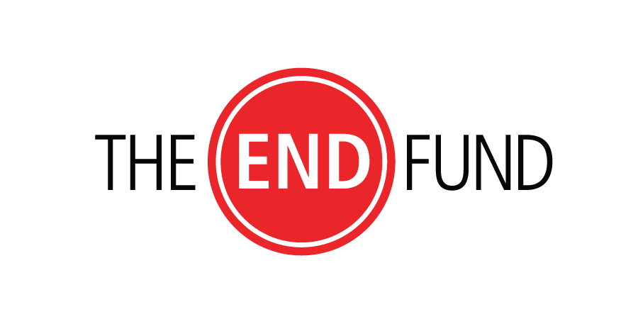 A logo for 'The End Fund' with the word 'END' in black within a red circle part of the logo.
