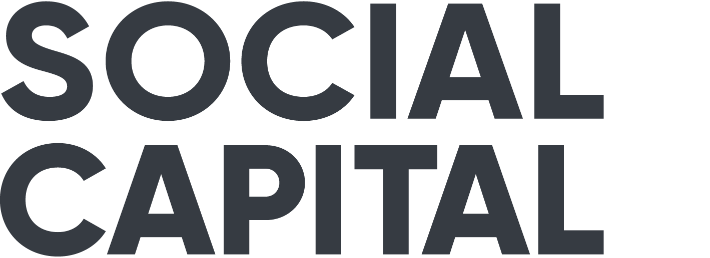 Text reading 'SOCIAL CAPITAL' in bold, black uppercase letters.
