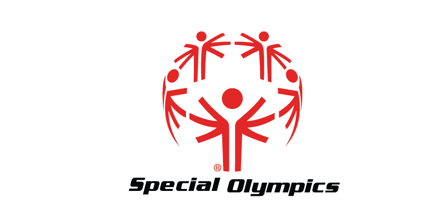 Logo for Special Olympics featuring red stylized figures forming a circle with the text 'Special Olympics' below.