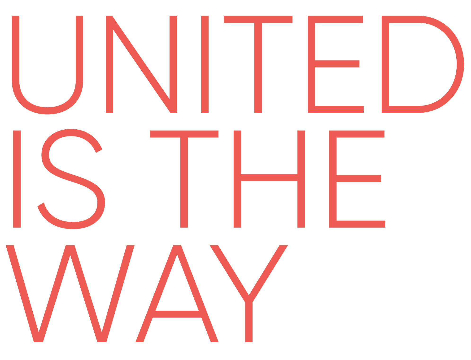 The word 'UNITE' in large pink letters, with the phrase 'IS THE WAY' underneath, on a black background.