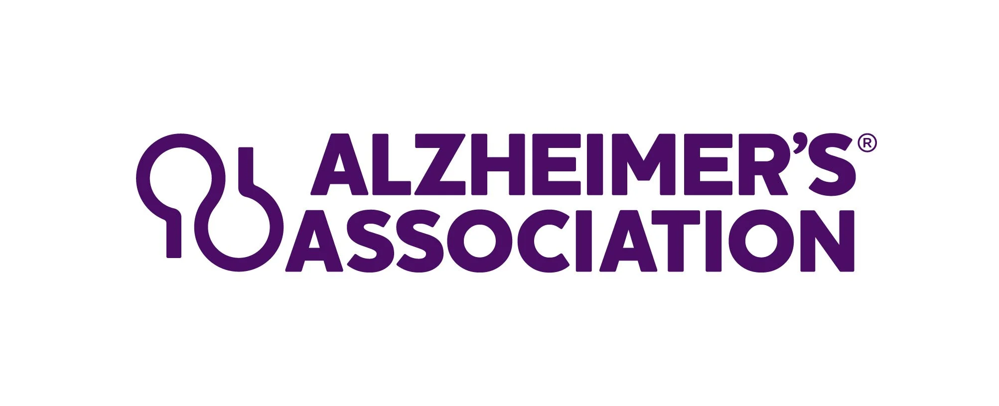 Logo of the Alzheimer's Association featuring a stylized brain and the organization name in purple.