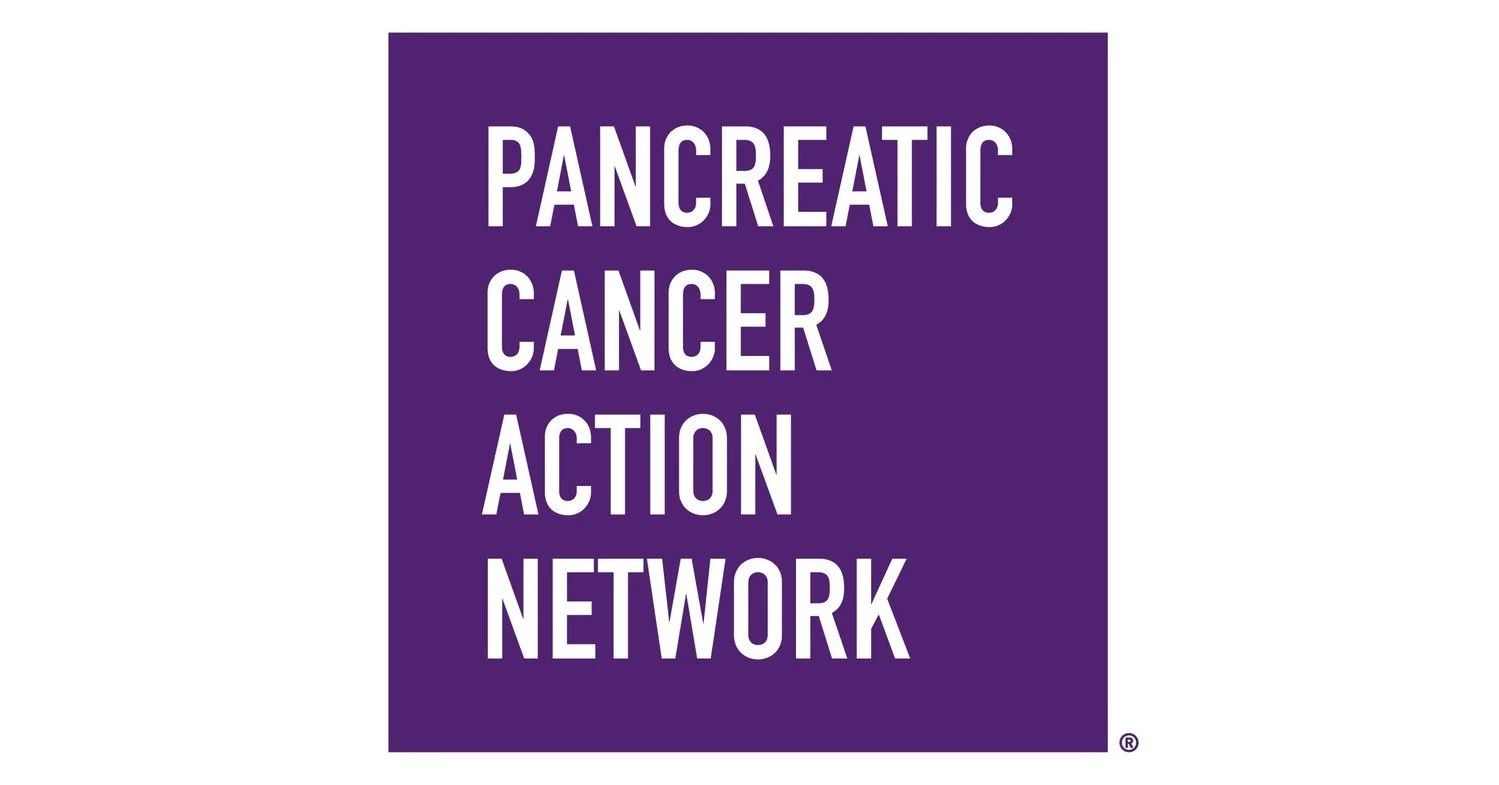 Purple square with white text that reads 'Pancreatic Cancer Action Network'.