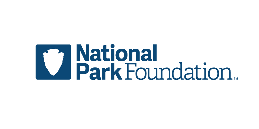 Logo of the National Park Foundation with a stylized shield icon.