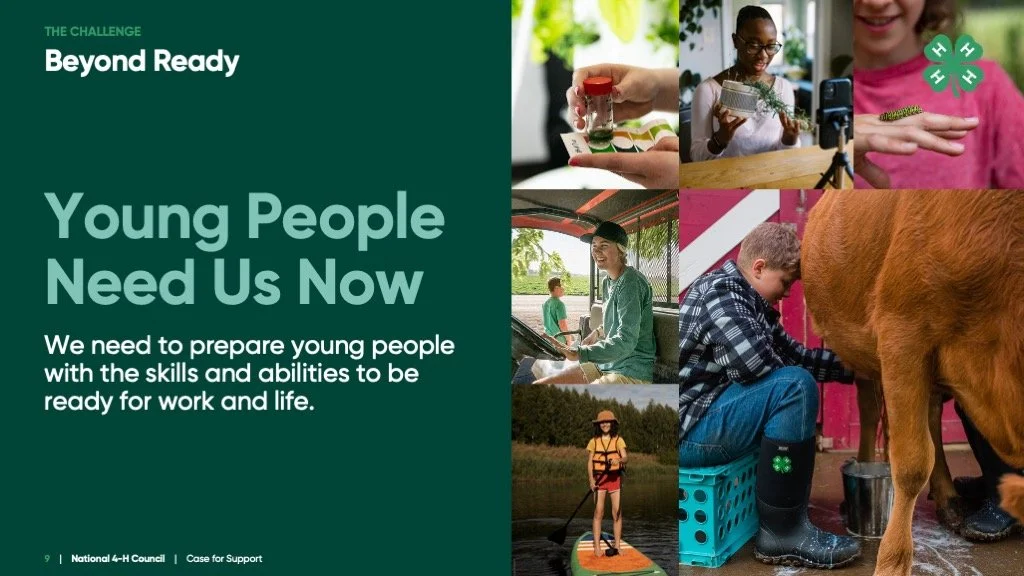 A collage of images showing young people engaged in various activities such as science experiments, technology, farming, and outdoor sports, emphasizing preparation for future work and life.