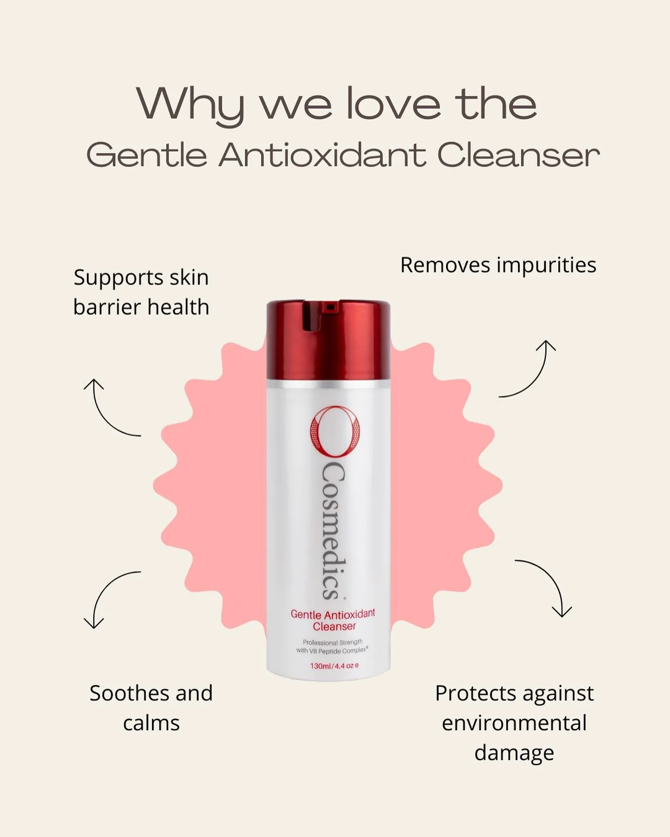 O&rsquo;s top-selling cleanser! A gentle, daily facial cleanser strengthened by award-winning antioxidants and fortified with anti-pollutant boosters that trap and remove dirt and excess sebum. V8 Peptide Complex&reg; leaves the skin super hydrated a