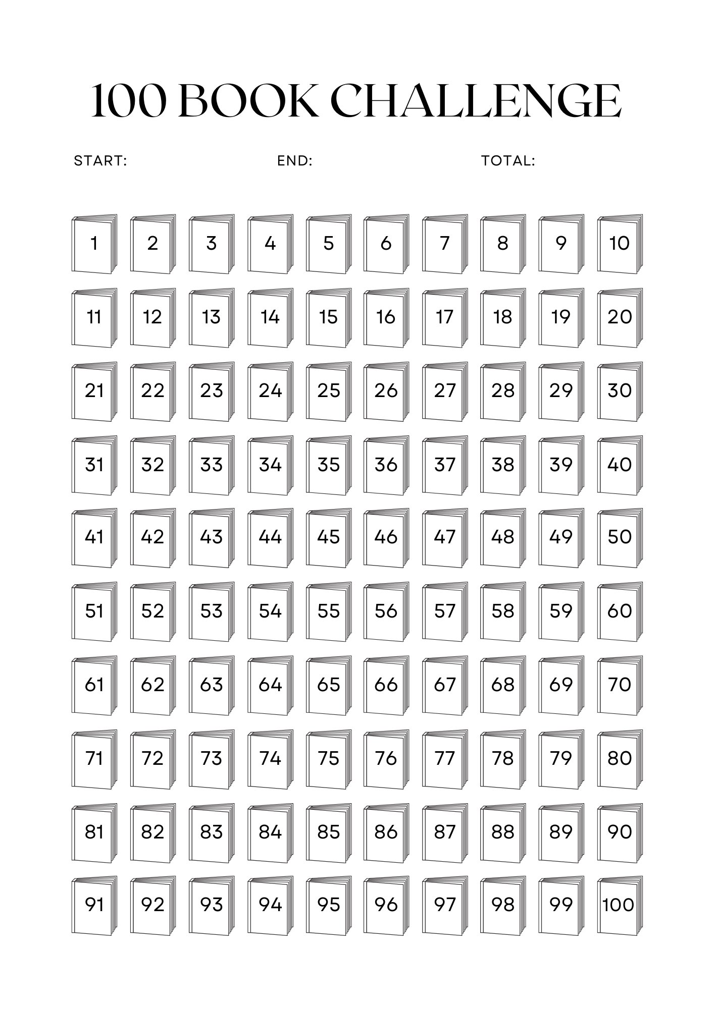 100 Book Challenge Reading Challenge Elegant Book Planner.jpg