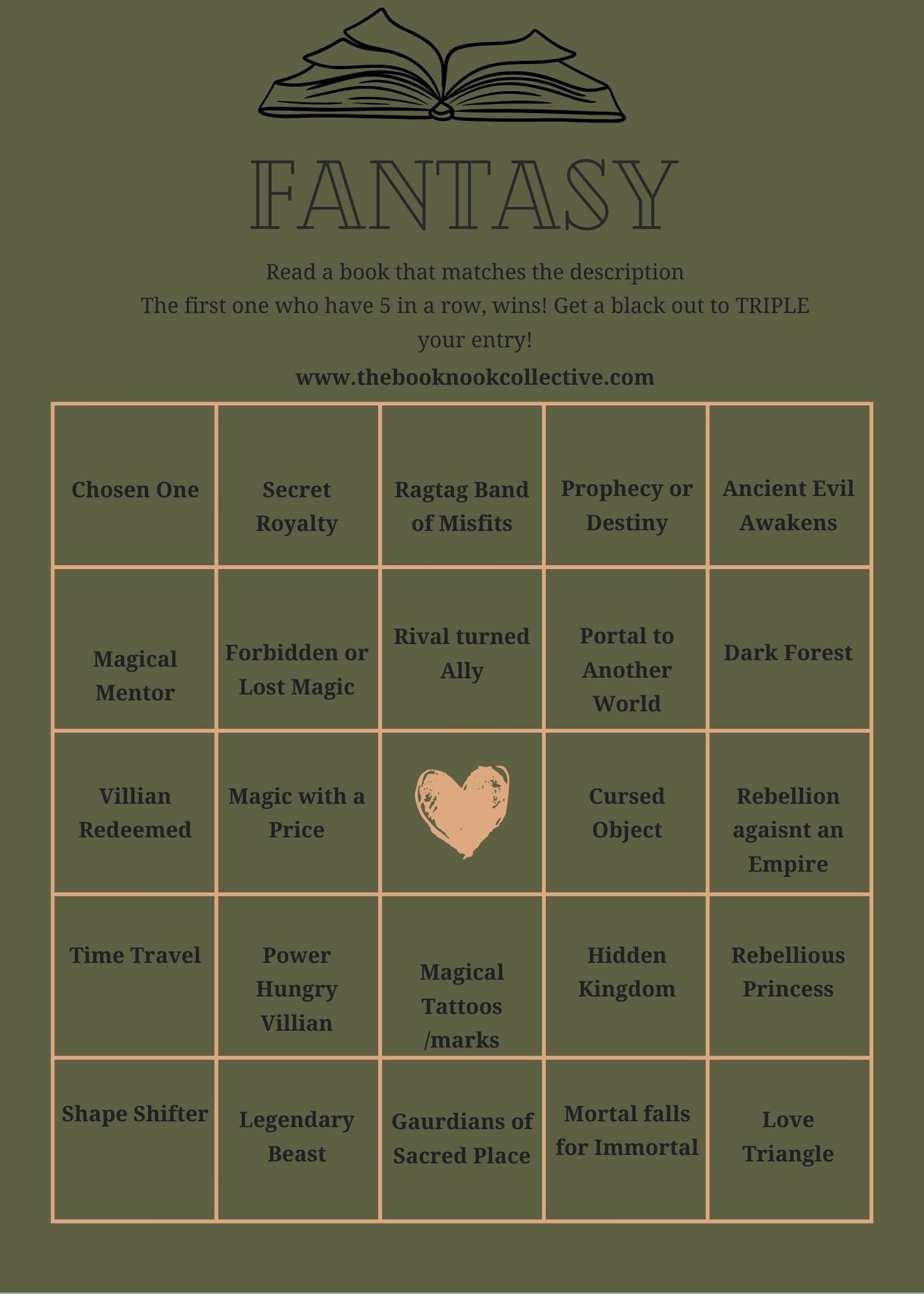 Fantasy Bingo Board