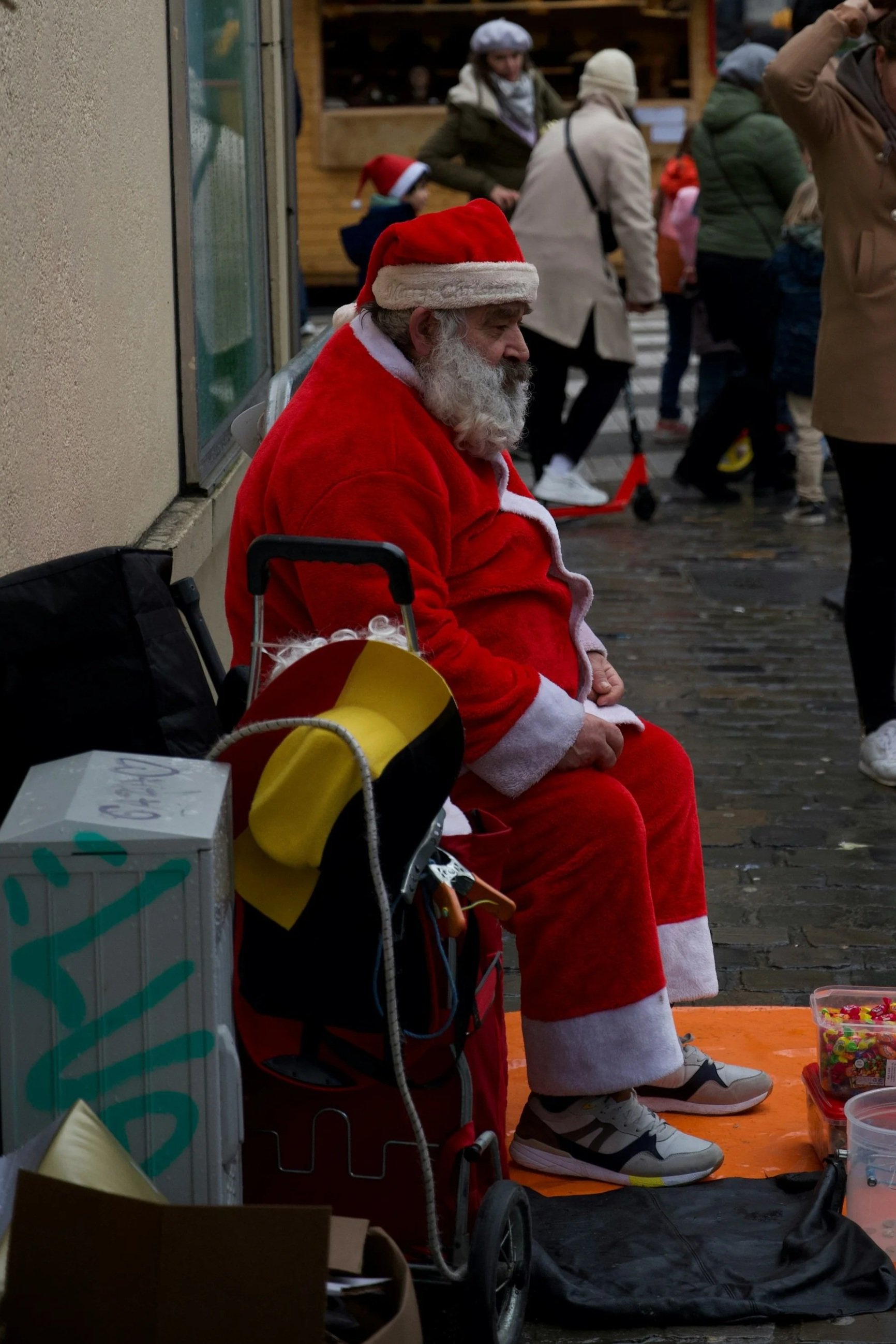 Santa reflecting on the hard parts of the holidays