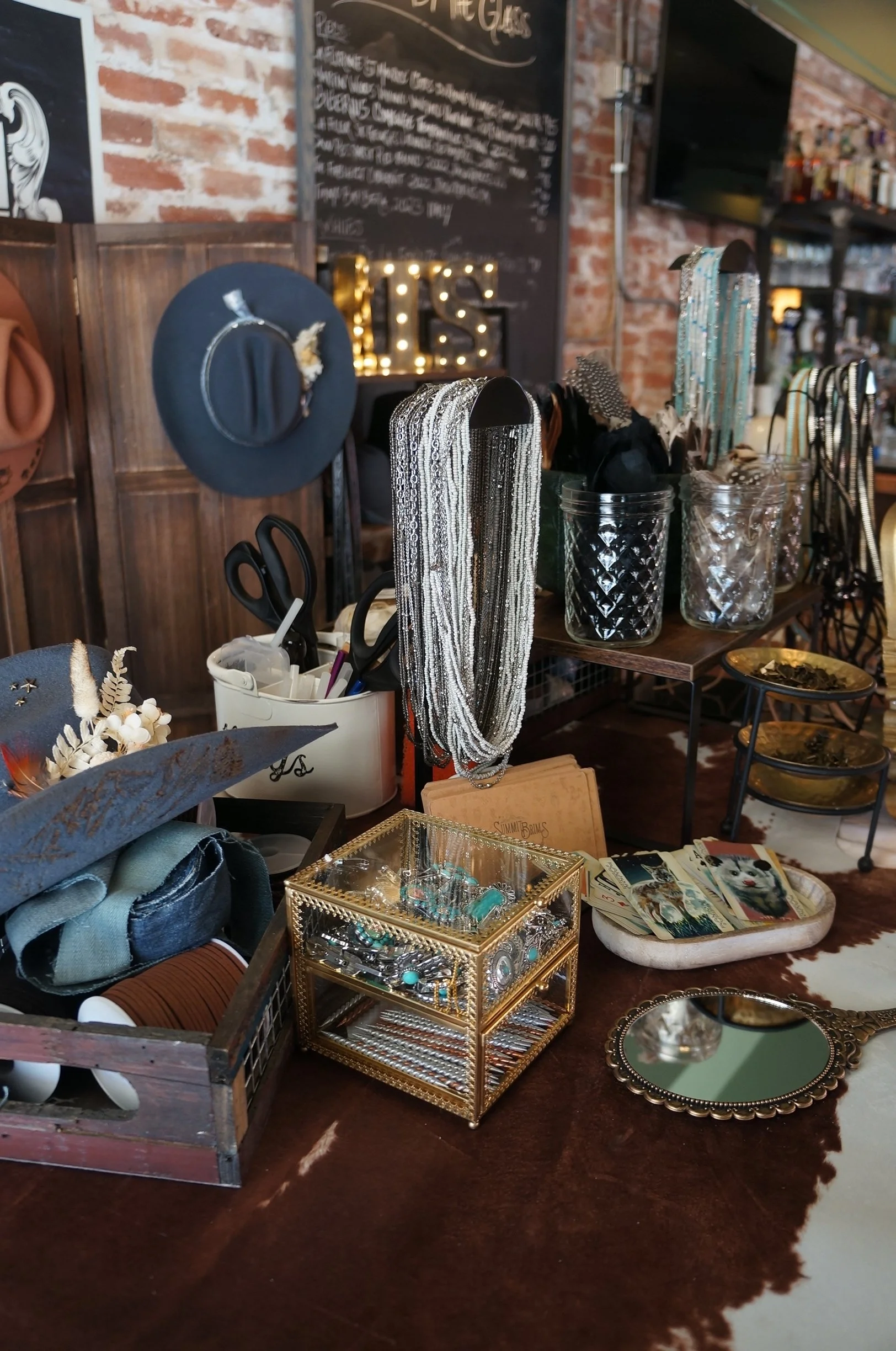 Aspen wedding hat bar