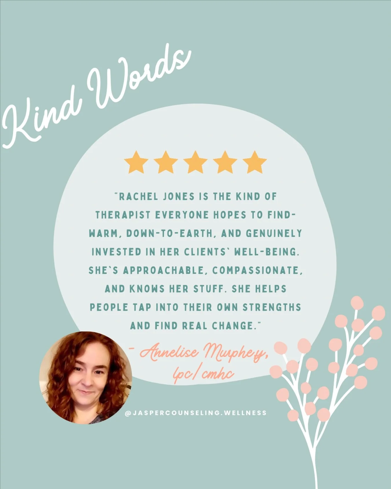 Kind words 🫶🏼🌷 -therapist review 

***the content is for information purposes only and not medical advice or relationship. Contact crisis line 988 or seek a provider if you need help or in an emergency. 
&bull;
&bull;
&bull;
#mentalhealth #selfcar