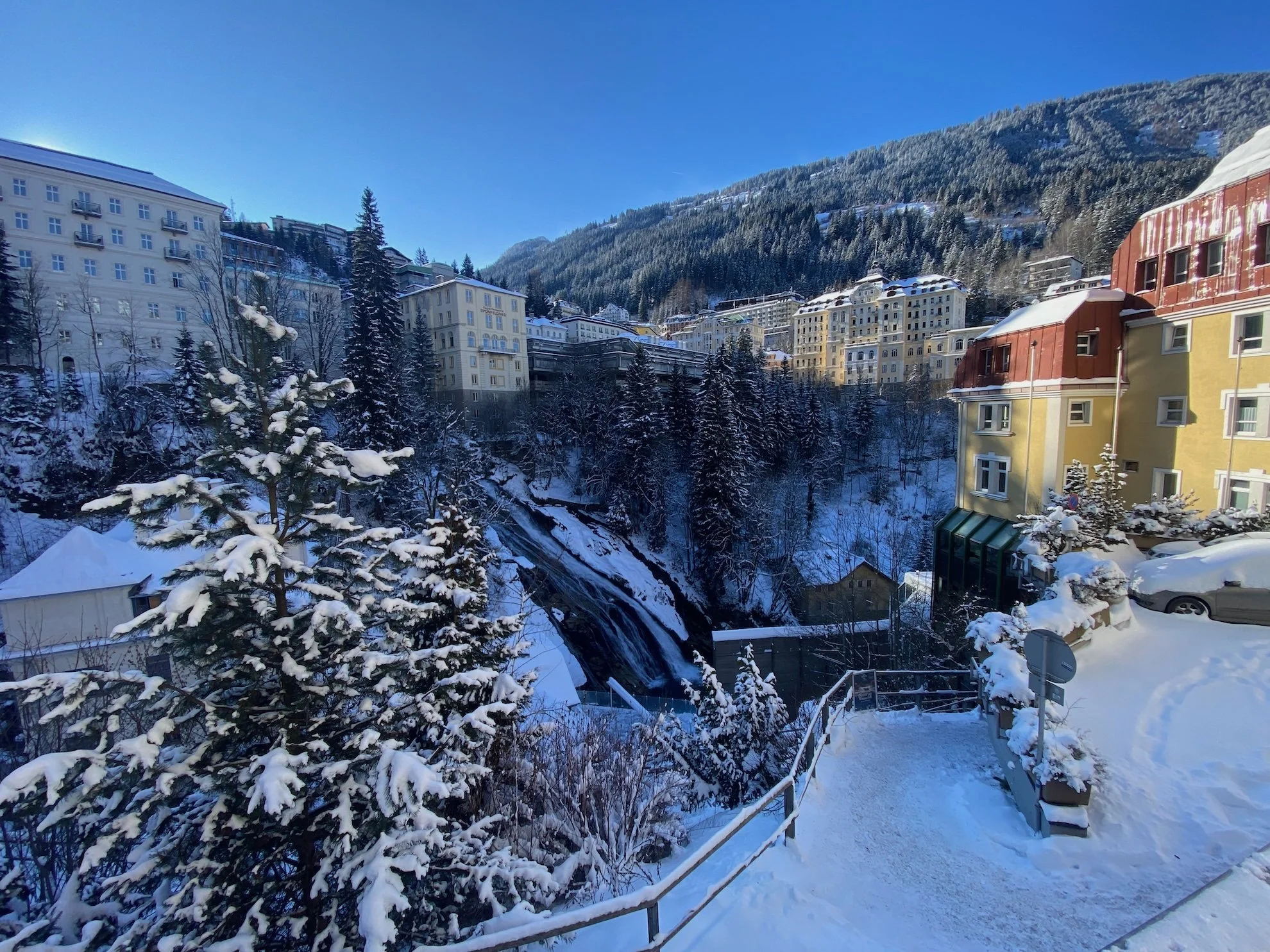 Exploring Bad Gastein -  waterfalls, thermal spas and views.