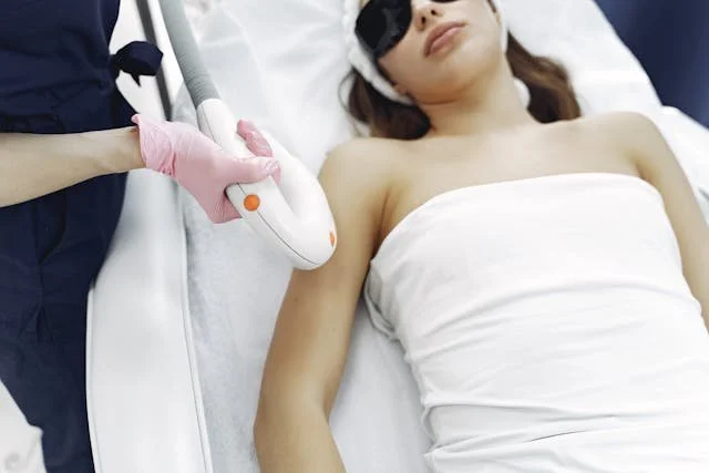 Laser Hair Removal (LHR) done in the clinic for women underarms
