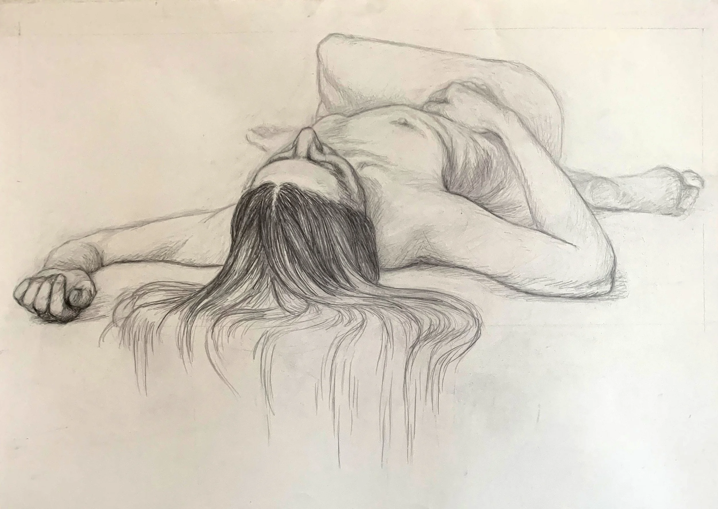 life drawing, graphite on paper, 2015