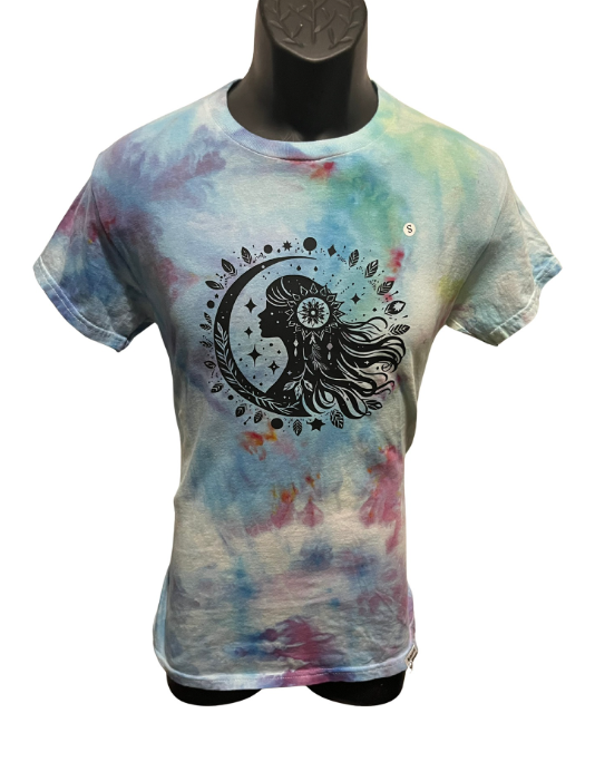 Celestial Goddess Tie-Dye T-Shirt – Adult Small