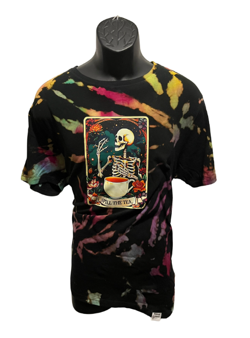 “Spill the Tea” Tarot Tie-Dye T-Shirt – Adult XL
