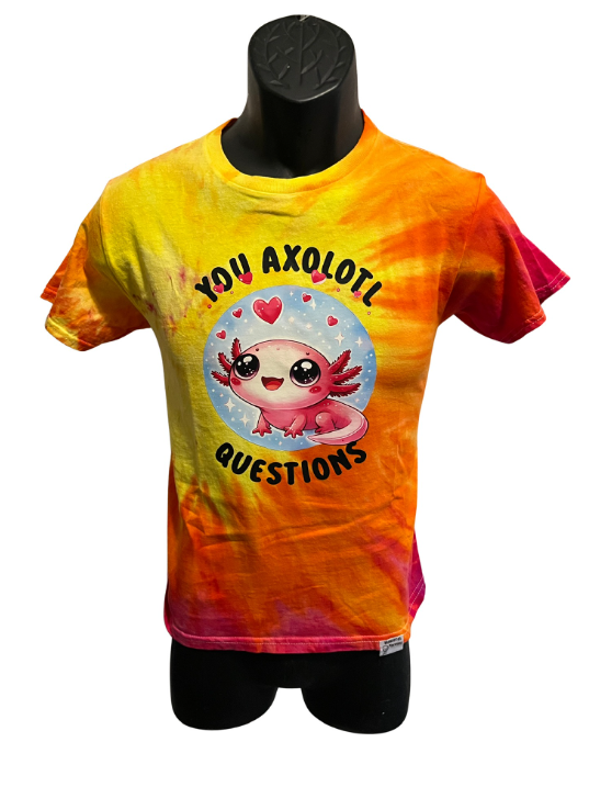 You Axolotl Questions Tie-Dye T-Shirt – Youth Medium
