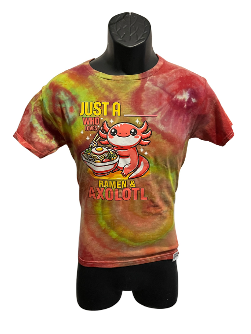 Just a Kid Who Loves Ramen & Axolotl Tee – Youth Medium