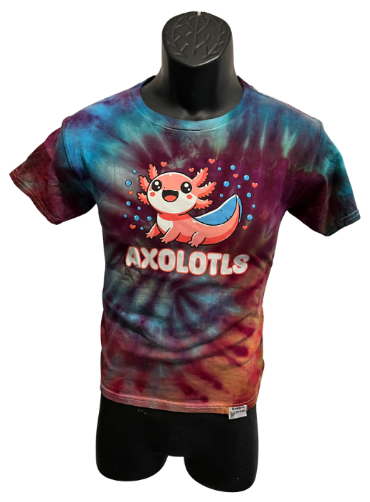 Axolotls Tie-Dye T-Shirt – Youth Medium (Copy)
