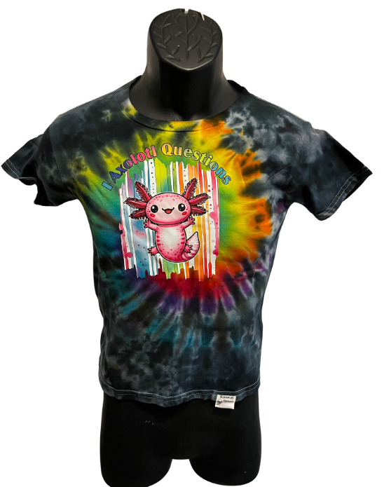I Axolotl Questions Tie-Dye T-Shirt – Youth XS
