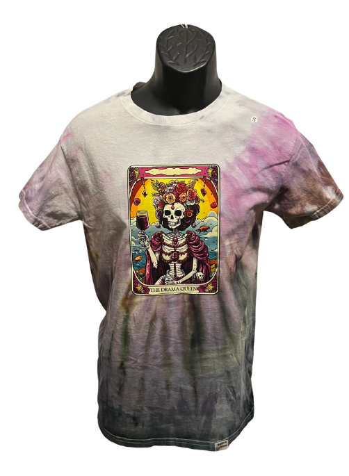“The Drama Queen” Tarot Tie-Dye T-Shirt – Adult Small