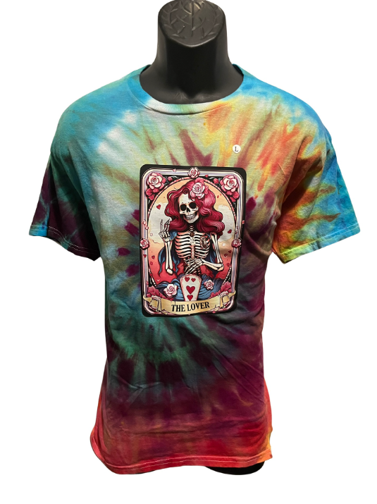 “The Lover” Tarot Tie-Dye T-Shirt – Adult Large