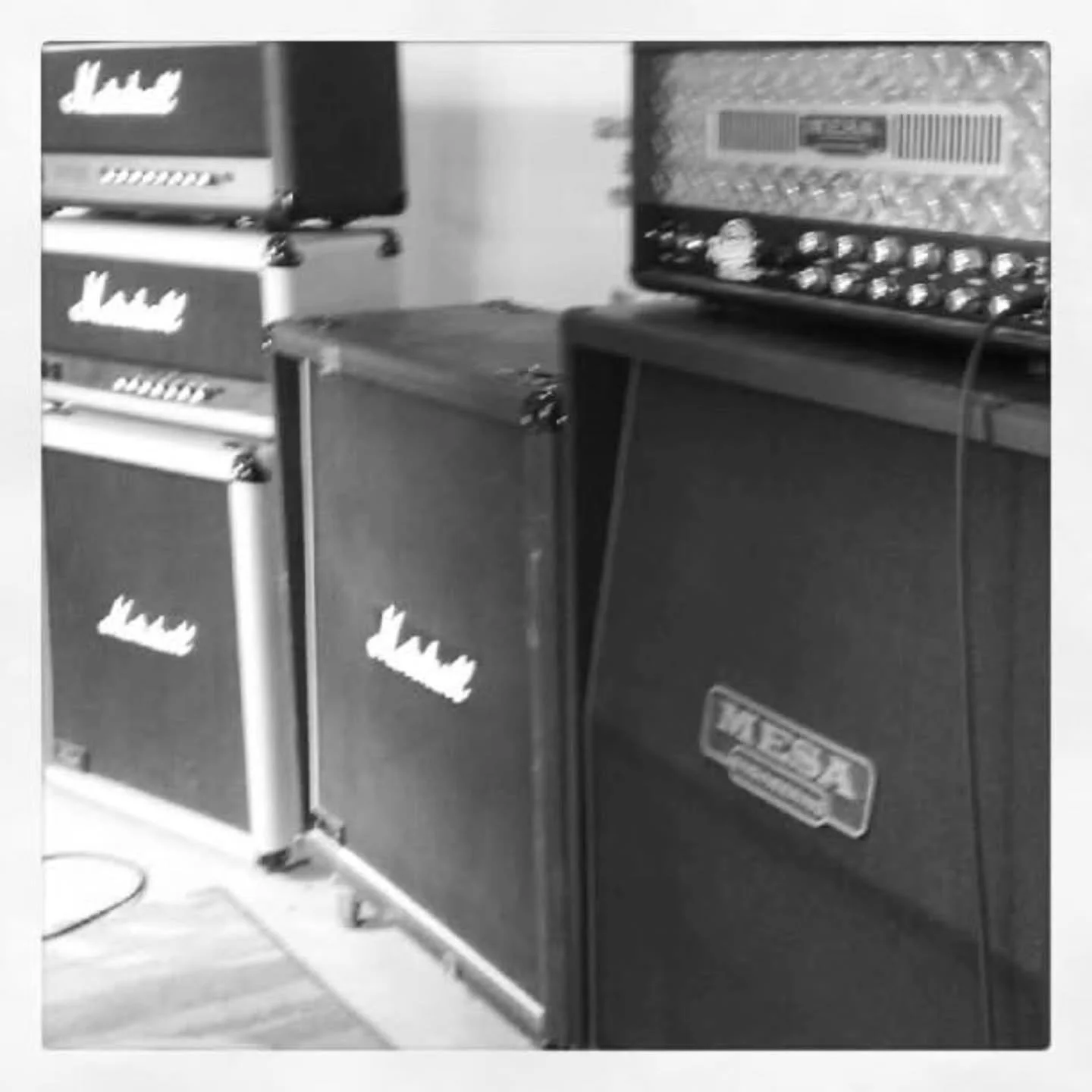 Every huge guitar sound starts with a great amp through a speaker pushing air.