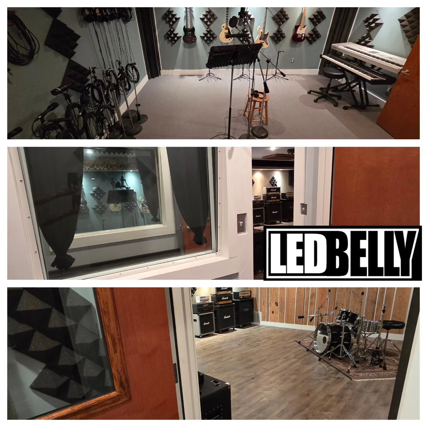 LedBelly Sound Studio, a multi-room recording facility in North Georgia.
Track the whole band at the same time with acoustically separated and controlled spaces.
#recordingstudio 
#audioproduction 
#analogrecording 
#digitalrecording
