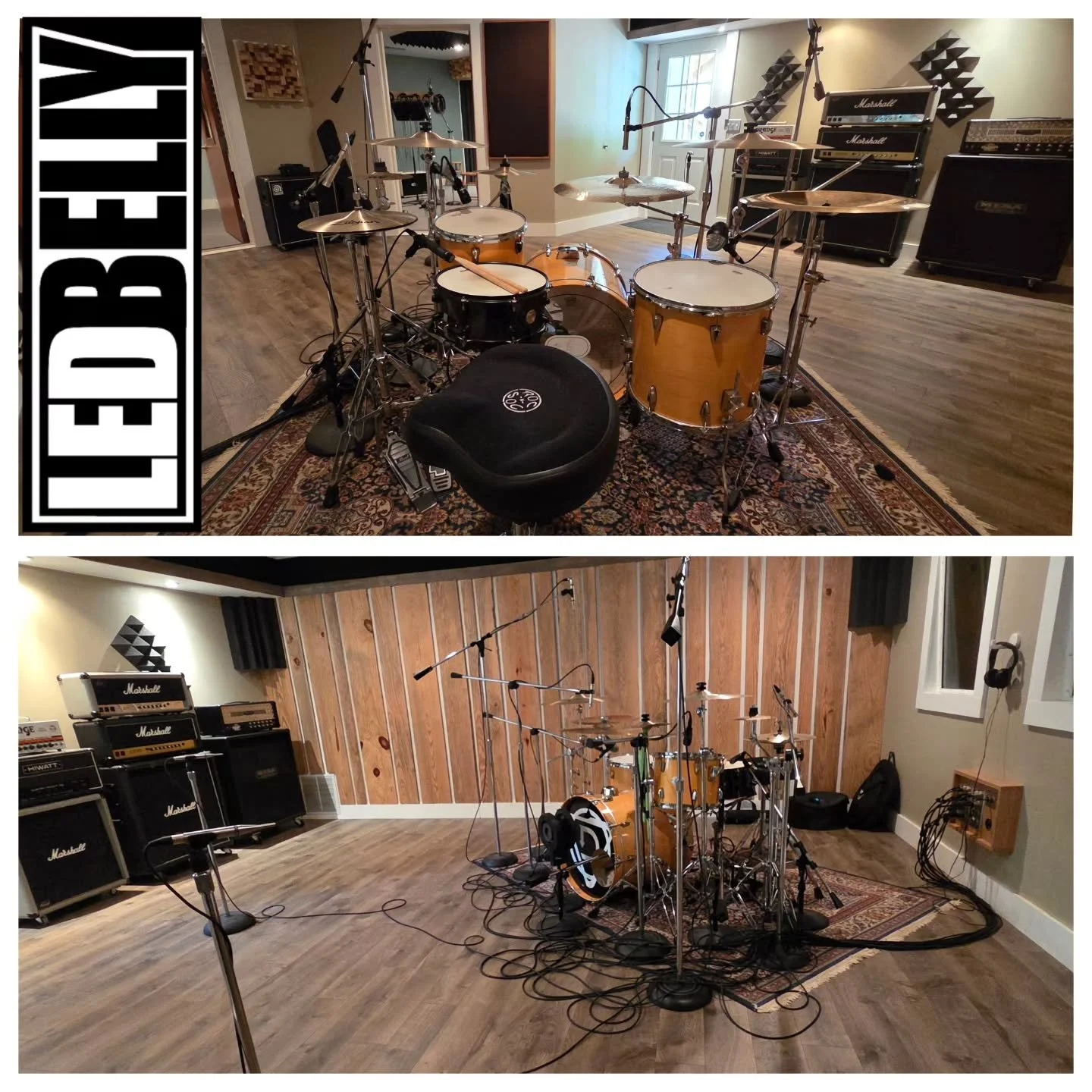 Tracking drums today for #dayfall 
#recordingstudio #audioproduction #ledbellysoundstudio