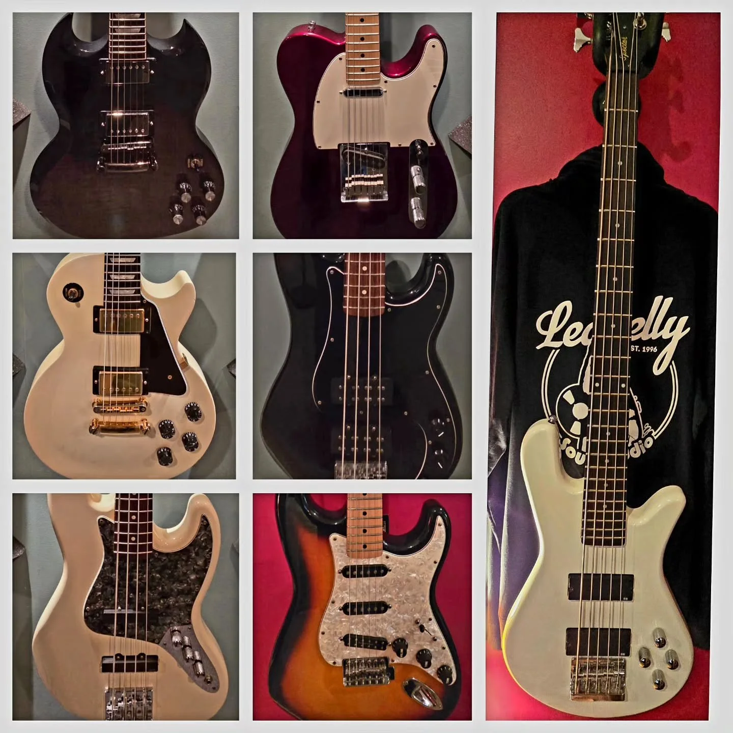 Get to pickin'
Some of the guitars and basses available at LedBelly Sound Studio. 
#recordingstudio #gibsonguitars #fender