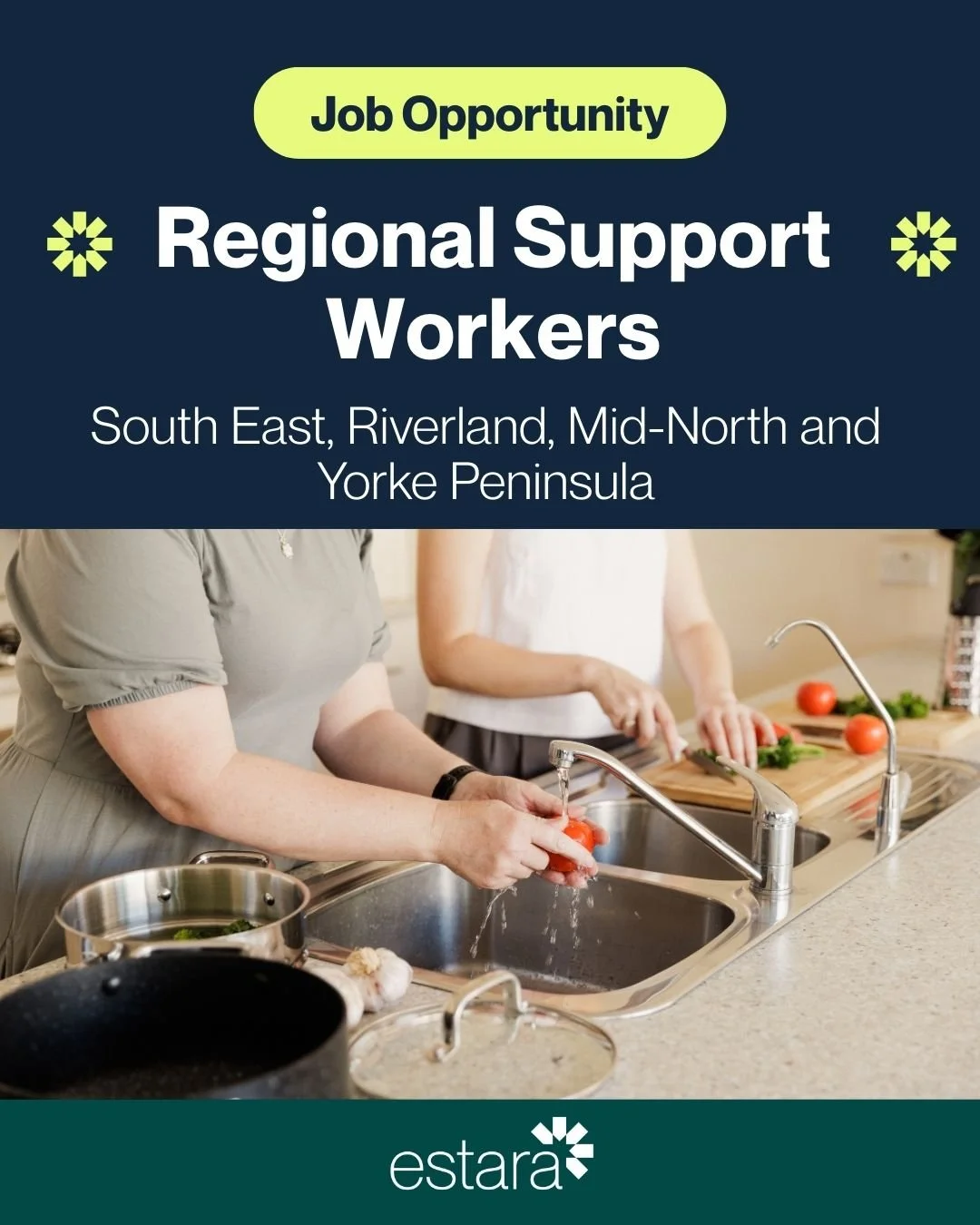 Due to growth in demand for our services we currently have a range of Support Worker vacancies across the South East (Millicent, Naracoorte &amp; Mount Gambier), Riverland, Mid-North and Yorke Peninsula. 

We're a registered NDIS provider and charity