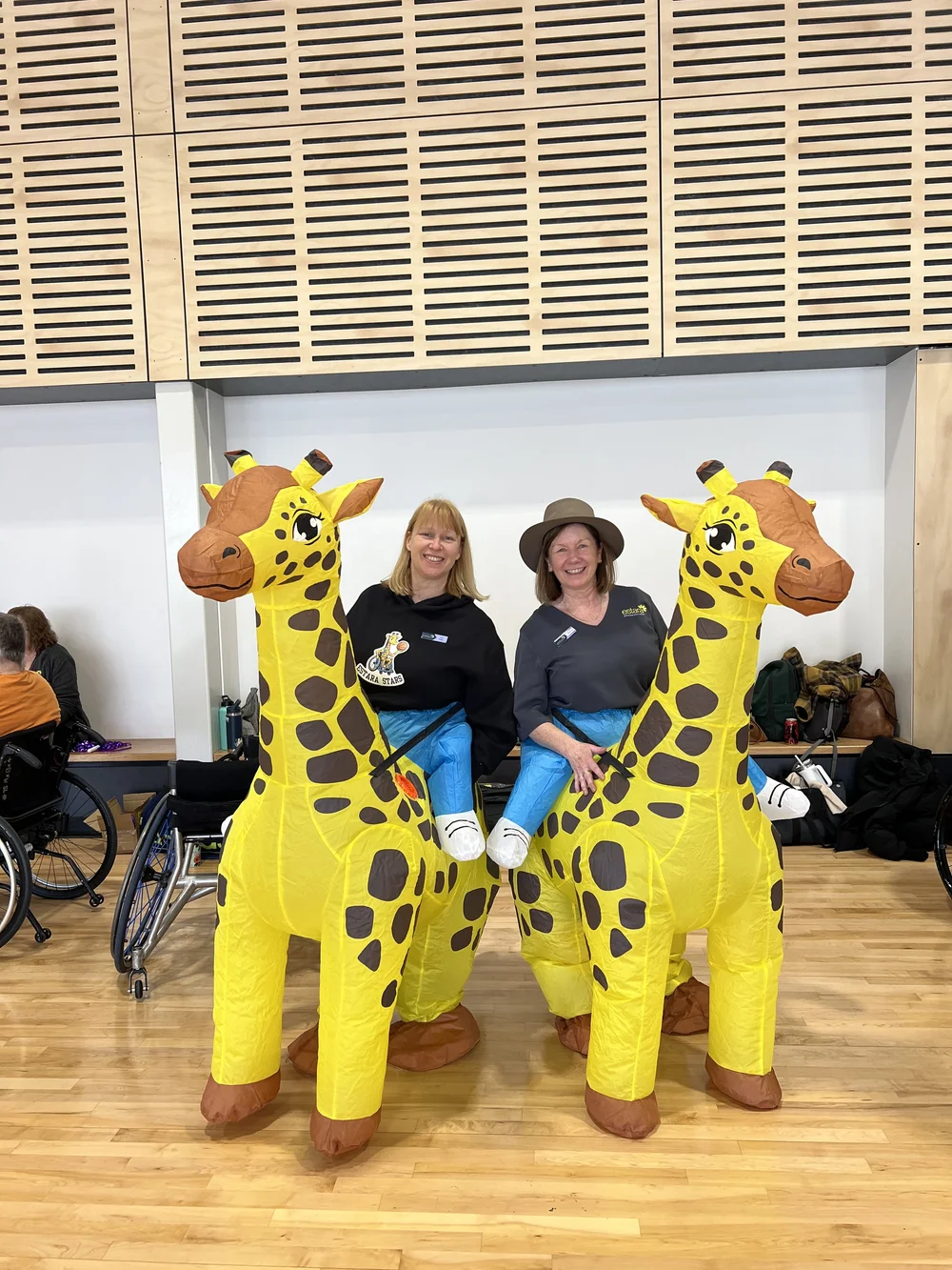 Lisa and Meryl Giraffes.JPG