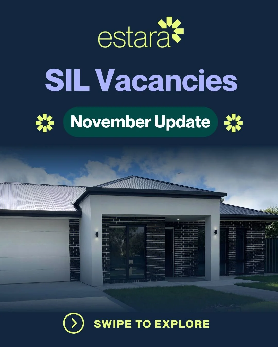 We have a number of warm, welcoming Supported Independent Living (SIL) homes now available across regional and metro South Australia. 

Interested? Get in touch at estara@estara.com.au 

#supportedindependentliving #SIL #SouthAustralia #DisabilityAcc