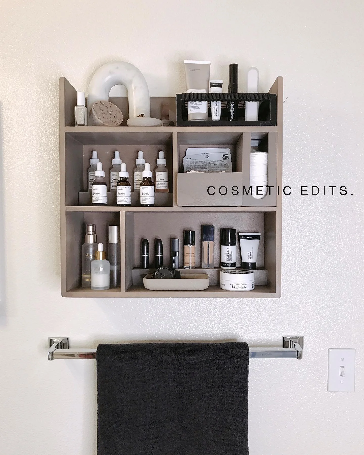 Only 5 left. Make some edits to get your bathroom organized with all the stuff you use the most ~ Multi -purpose cosmetic organizers. Can be wall mounted or placed on a countertop. SHOP // www.bleachlafurnishings.com