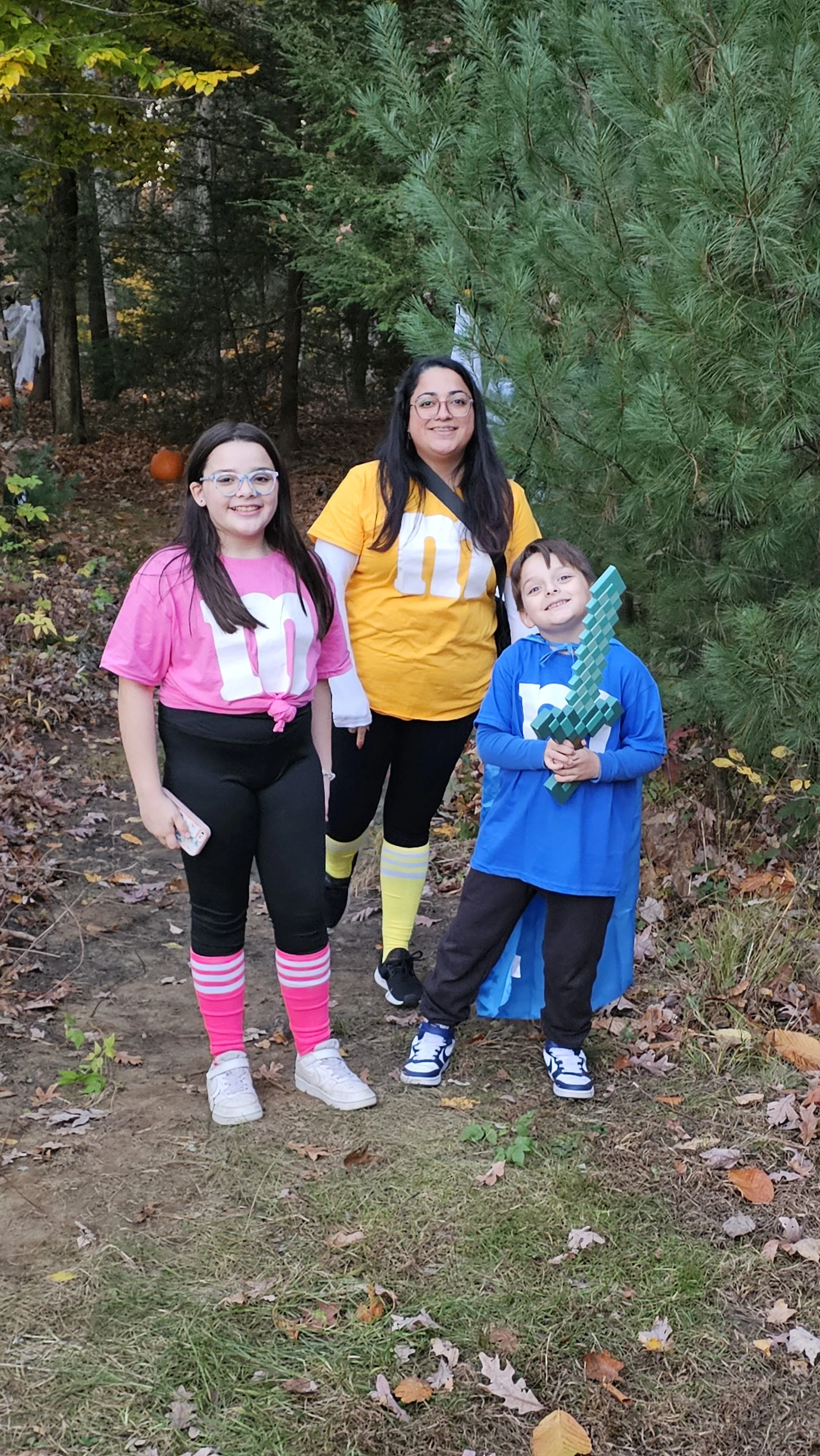 a family walking on the trail