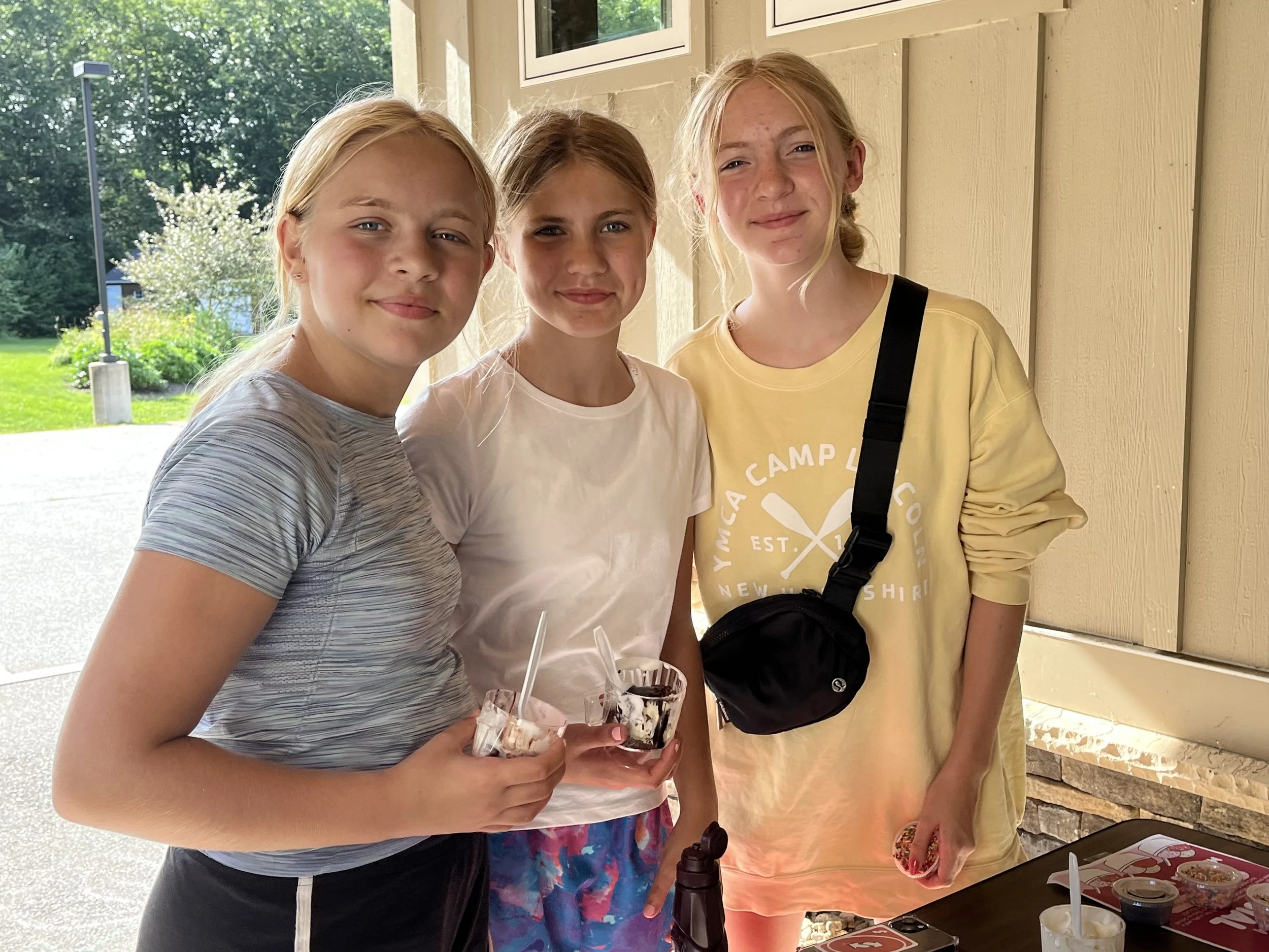 Teens visit the library ice cream social