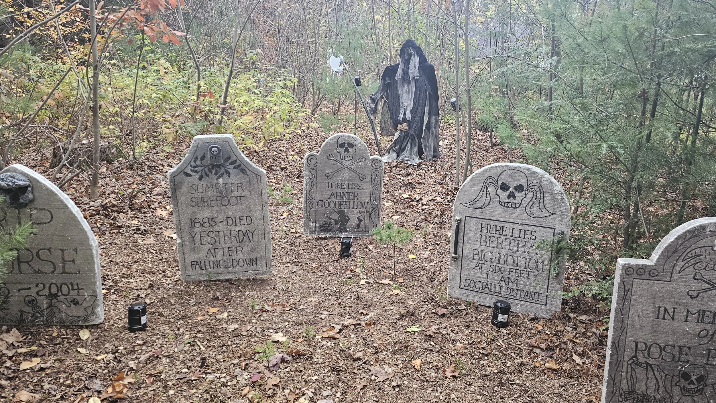 spooky graveyard