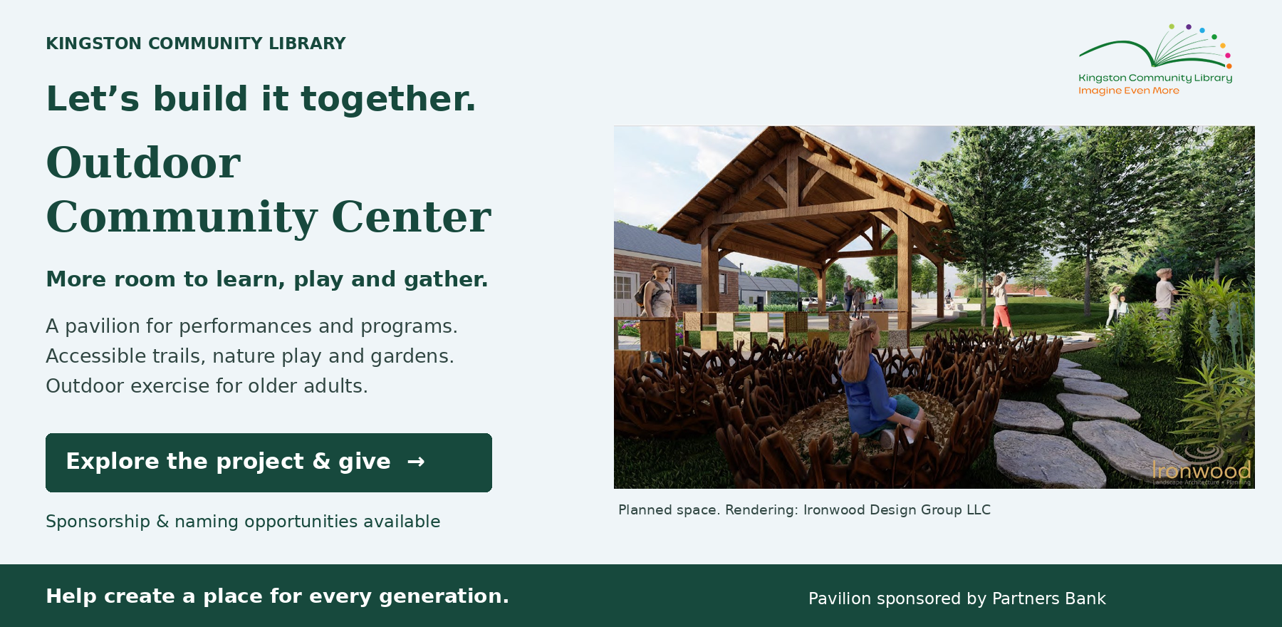 Call to explore the Outdoor Community Center project