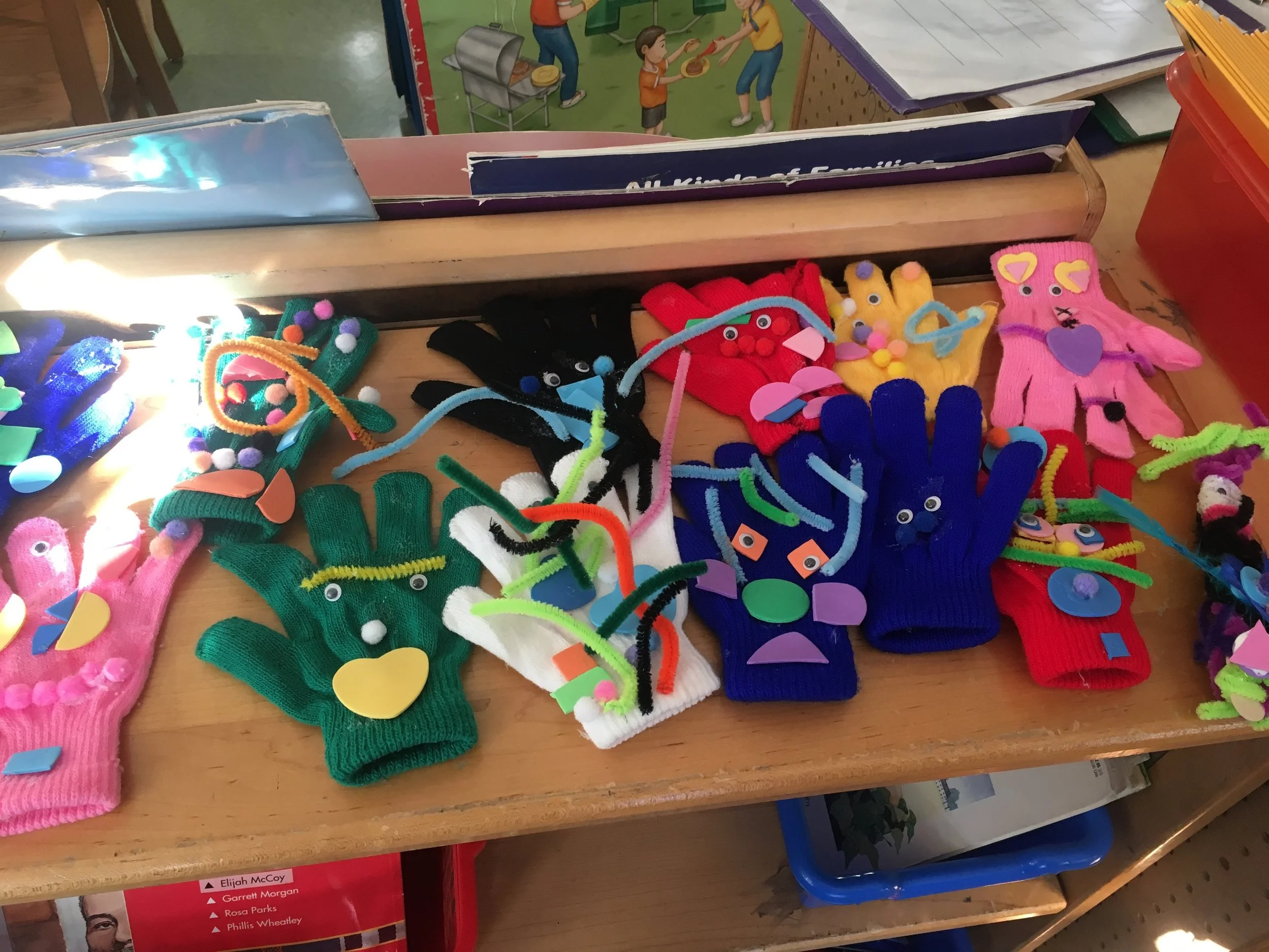 Hand Puppets with PreK students