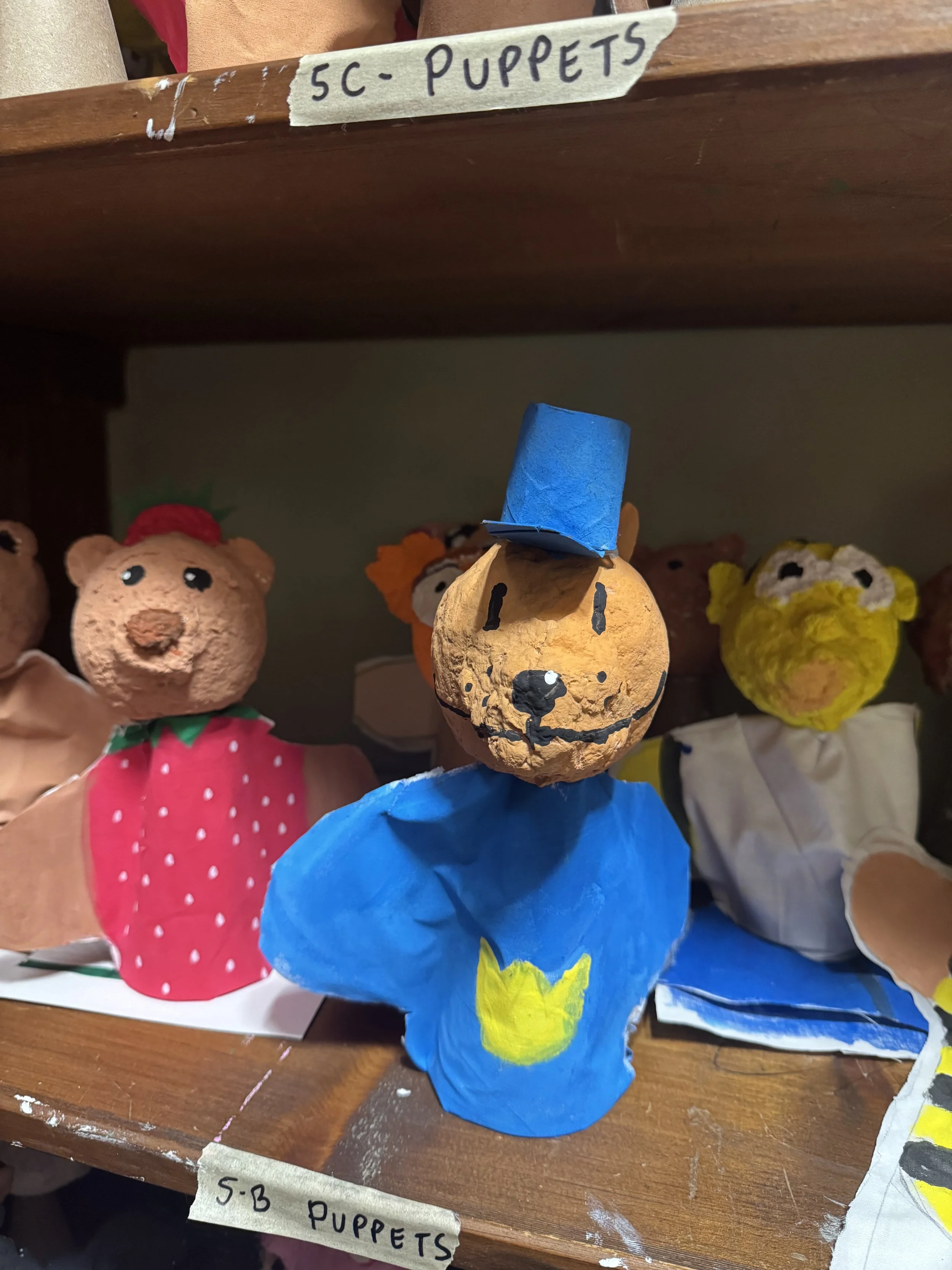 Celluclay Puppets with 5th graders